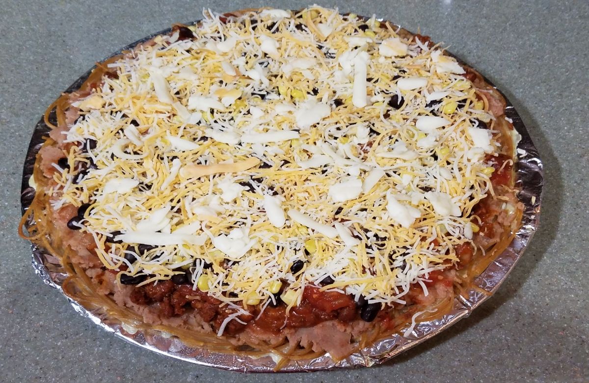 Mexican Pizza (Spaghetti Crust) 1/8 pizza