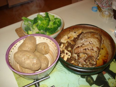 Stuffed Pork Tenderloin (Gluten and Rice Free)