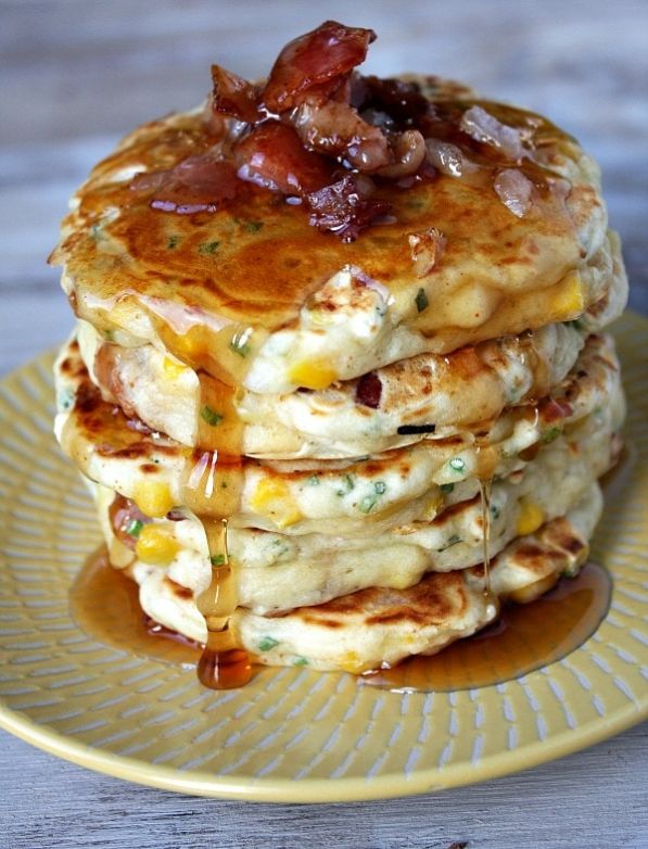 *Bacon and Corn Griddle Cakes