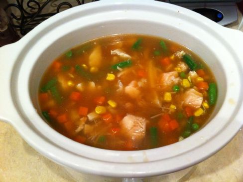 Chicken and Rice with Vegetable Soup