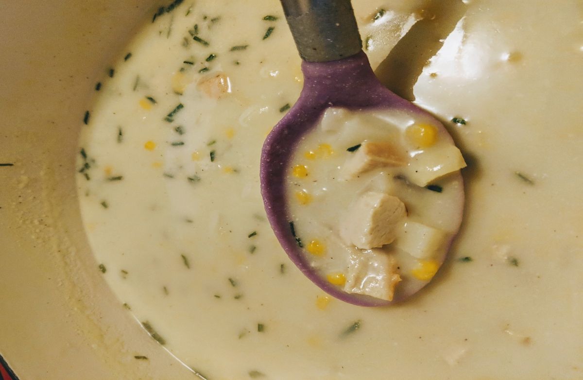 Chicken corn chowder soup