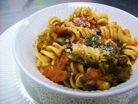 Spinach and Black Bean Pasta