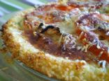 Onion and Wild Garlic Quiche with Parmesan in a Couscous Crust