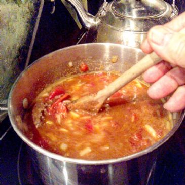 Chili with Cheddar Cheese and Red Beans