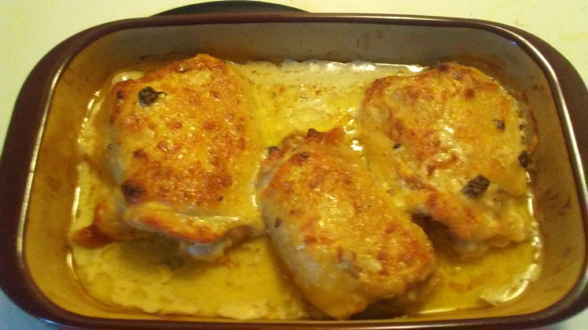 Cream of Mushroom Oven Baked Chicken