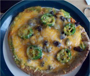 Mexican Pita Pizza w/ guacamole