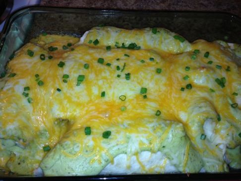 Smoked Chicken Enchiladas with Avocado and Green Chile Sauce