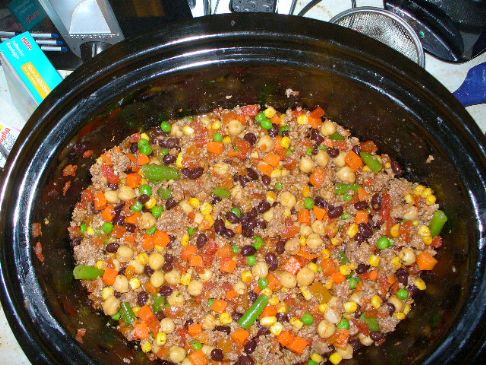 Spicy Ranch Veggie and Bean Casserole