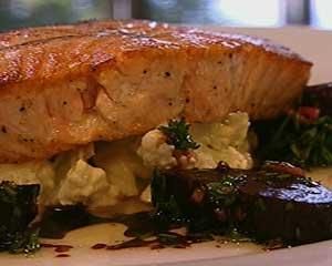Salmon with Beetroot and Cauliflower