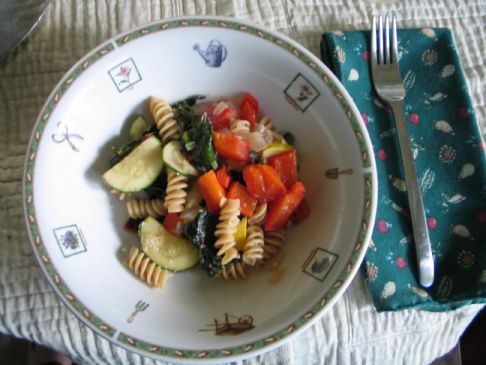 Fresh Summer Vegetables Stir Fry with Rotini