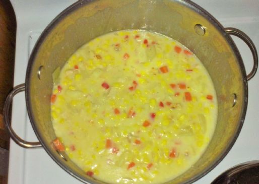 low fat potato, chicken and corn chowder