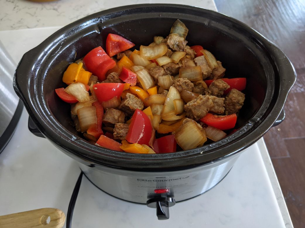 Slow Cooker Sausage and Peppers