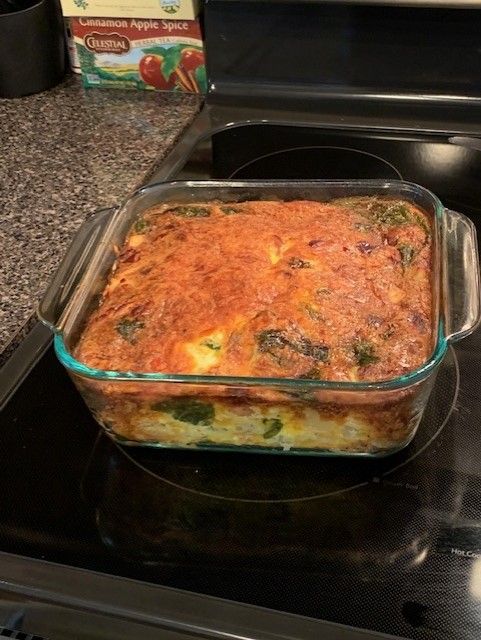 Andouille and potato breakfast casserole