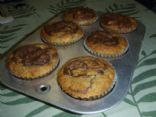 Banana Nut Muffins with Nutella Crowns