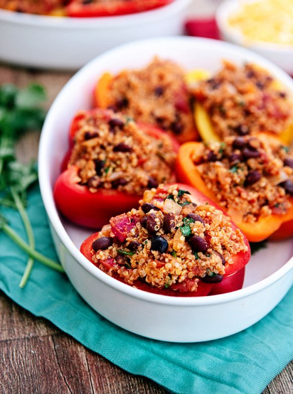 Stuffed Peppers with Quinoa and Black Beans