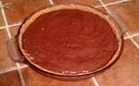 Chocolate Pudding Pie with Homemade Graham Cracker Crust