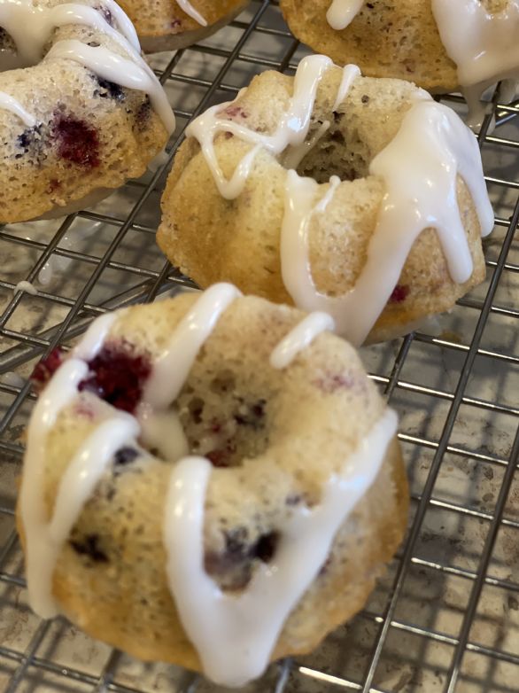 Lemon Blueberry Raspberry Single Serving Cakes by Tamera