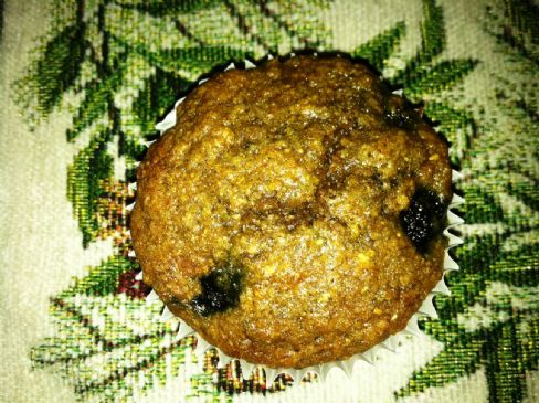 Banana, Blueberry, Bran Muffins