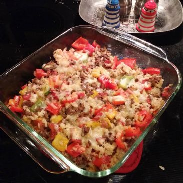 Skinny Stuffed Pepper Casserole