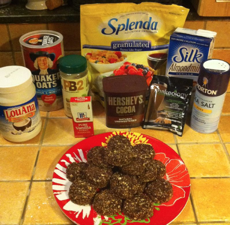 No Bake Protein PB2 Chocolate Oatmeal Cookies - makes 20