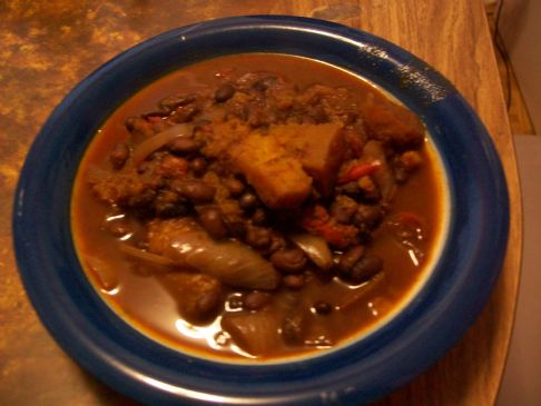 Black bean and butternut squash chilli