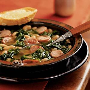 Kale, Turkey Sausage and Cannellini Bean Stew