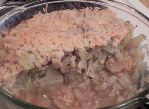 Garden cabbage casserole