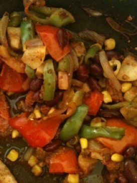 Mexican bean and veg salsa de-light!