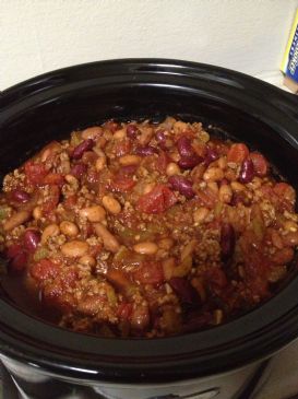 Spicy (but not too spicy) Slow Cooker Chili