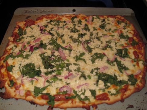 Spinach, Feta, Mozza Pizza
