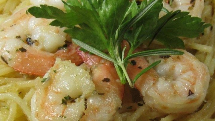 Sicilian Shrimp and Spaghetti