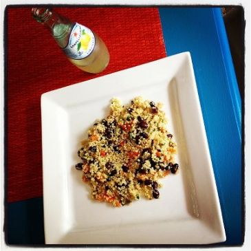 Quinoa and Black Bean Salad with Peppers