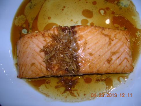 Fried Salmon in soy sauce