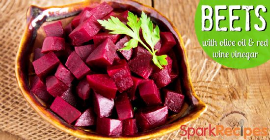 Beets with Olive Oil and Red Wine Vinegar
