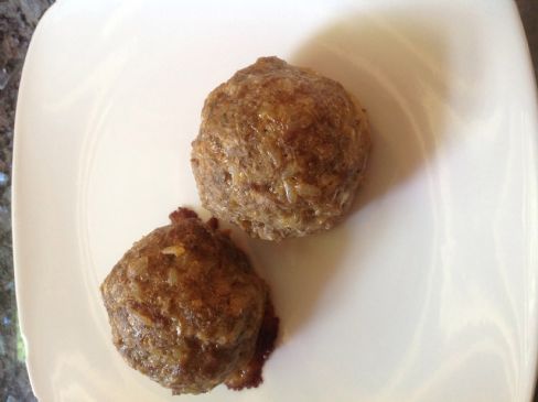 Mike's Home Made Beef and Brown Rice Baked Meatball (per large meatball)