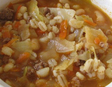 Beef, Barley and Cabbage Soup