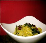 Pepitas Fettuccine with Spinach and Cranberries