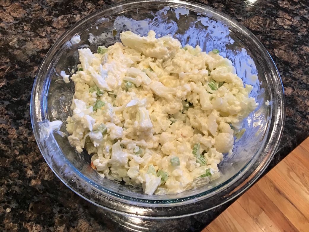 Fauxtato salad (cauliflower) Instant pot cooked