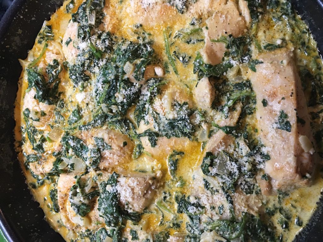 Creamy chicken and spinach