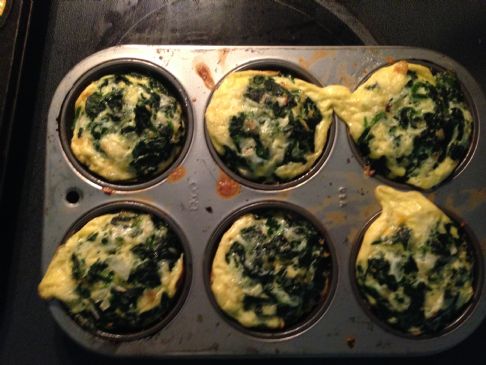 Sausage, Spinach and onion Egg Cups