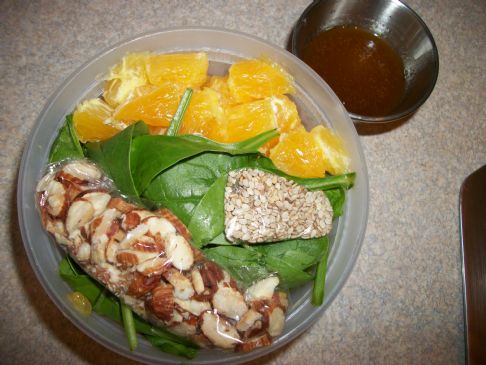 Spinach-and-Orange Salad with Almonds and Sweet-Sesame Dressing