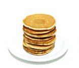 Triple Flax Meal Pancakes w/ Buleberry and Bannana