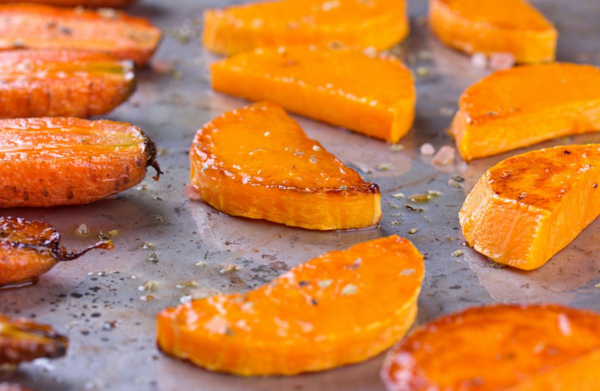 Oven Roasted Yams and Butternut Squash