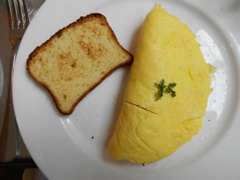 Bacon and Cheddar Omelet with Juice