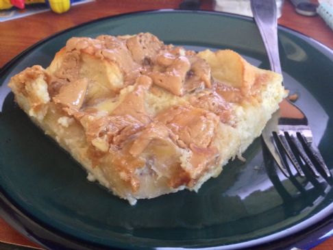 Peanut butter banana bread pudding bake