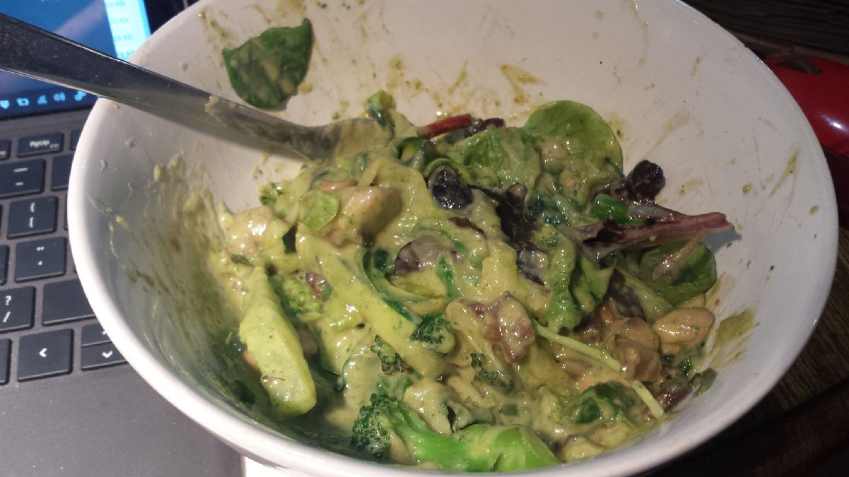 Chicken Broccoli and Avocado Zucchini Alfredo