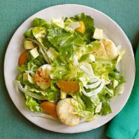 Escarole, Orange and Avocado Salad with Scallops