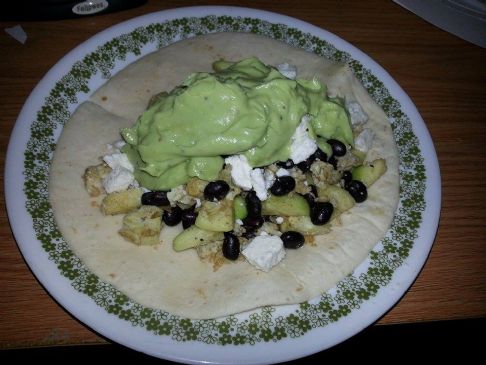 Vegetable Burrito with Avocado Cream