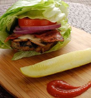 Chicken Chipotle Burgers with Bibb Lettuce Buns
