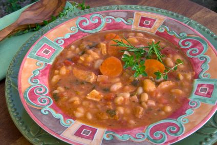 Chicken and Rice with White Beans Soup